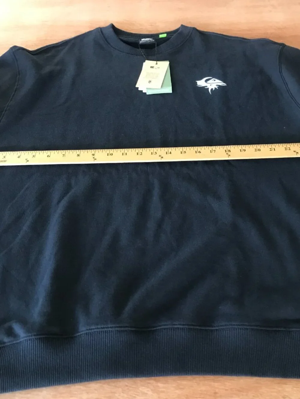 Quicksilver Sweatshirt Men XL Black Crew Neck Graphic Logo Long Sleeve Stretch